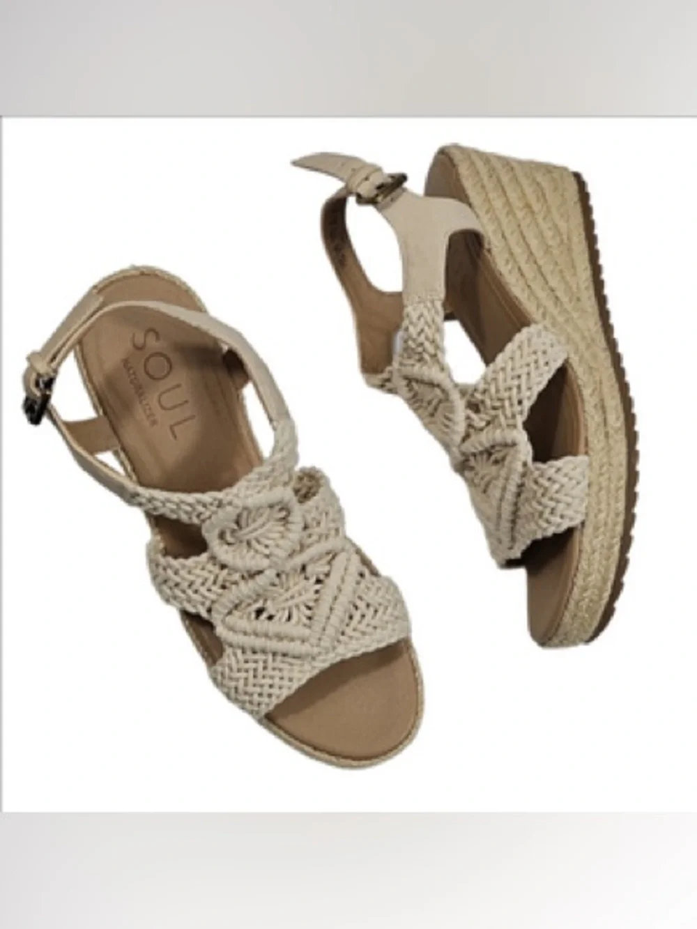 Soul Naturalizer Oasis Macrame Crochet Wedge Sandals 9